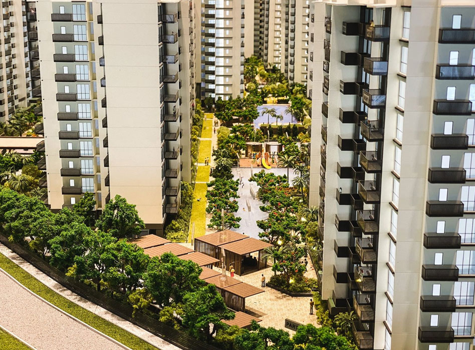 Treasure At Tampines: A green belt has been established around the residential area
