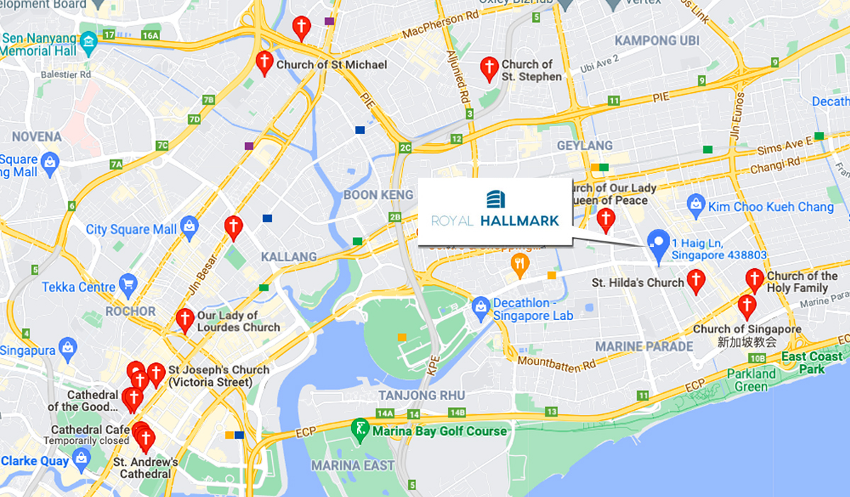 List of well-known cathedrals in the vicinity of Royal Hallmark