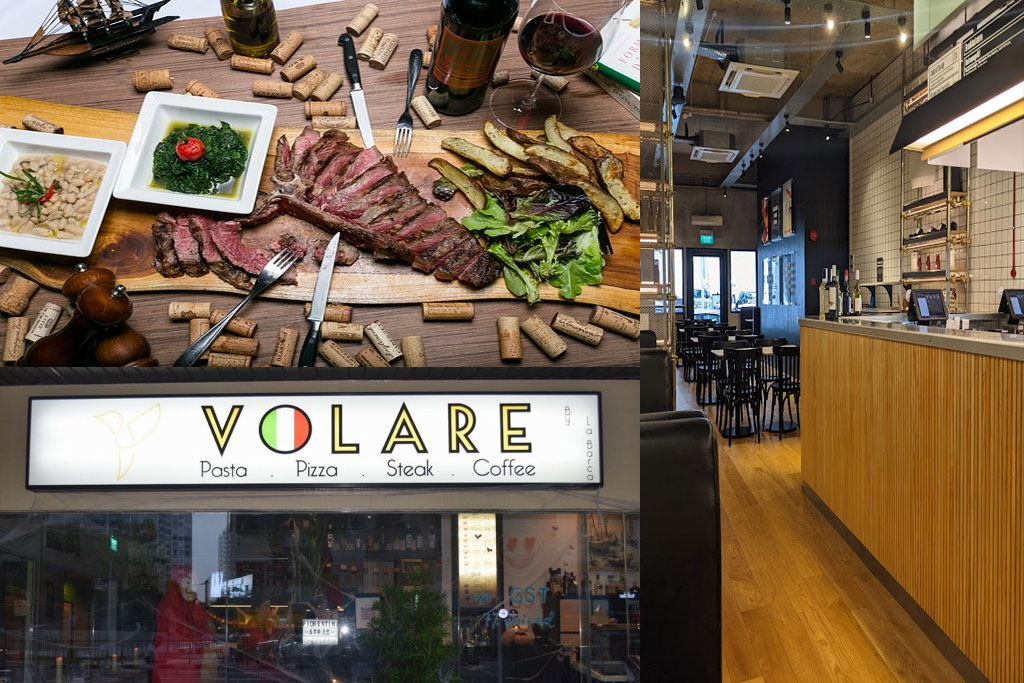 Restaurants near Royal Hallmark: 3-minute drive to Volare (11 E Coast Rd, 01-22, Singapore 428722)