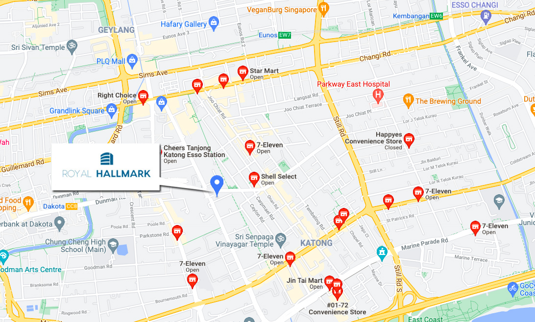 List of convenience stores nearby Royal Hallmark condo